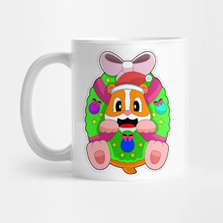 Hamster Christmas Ribbon Mug